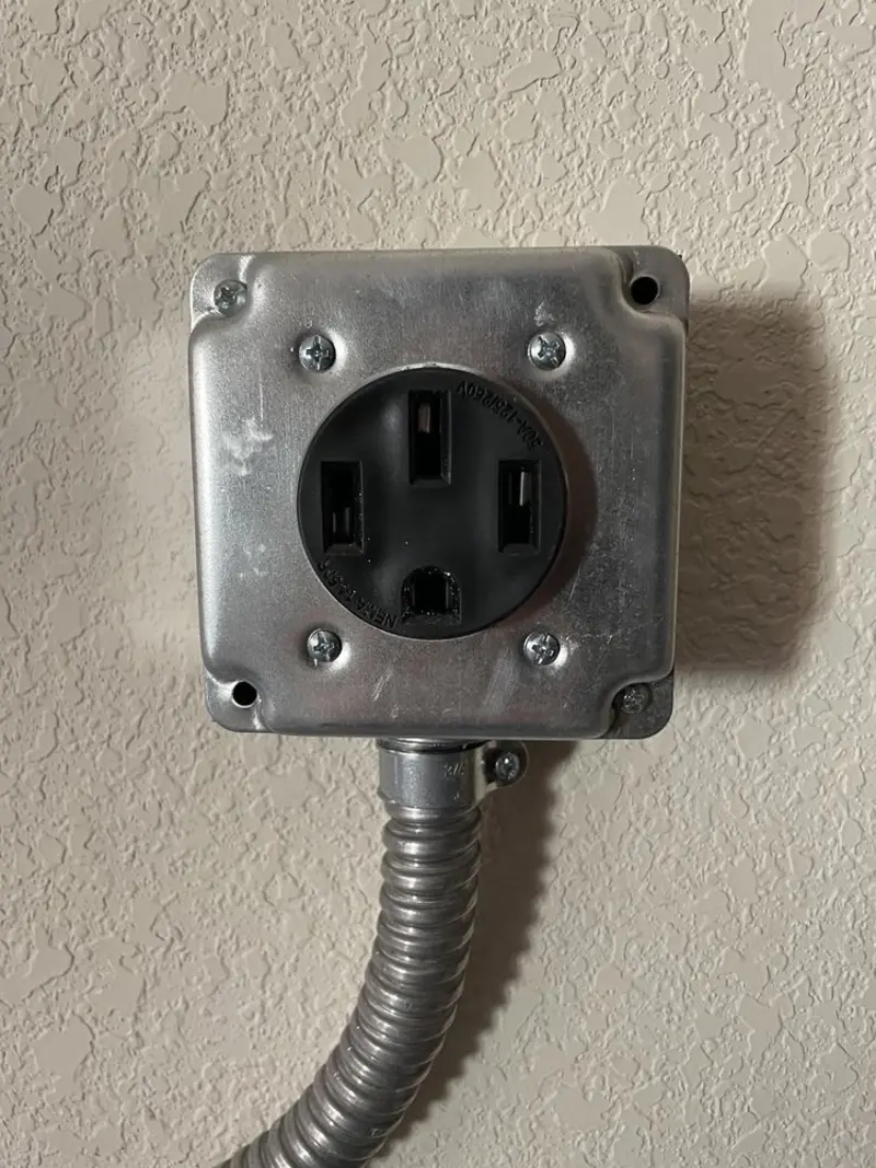 NEMA 14-50 outlet installed for Electrical Panel Upgrade in Mission Hills