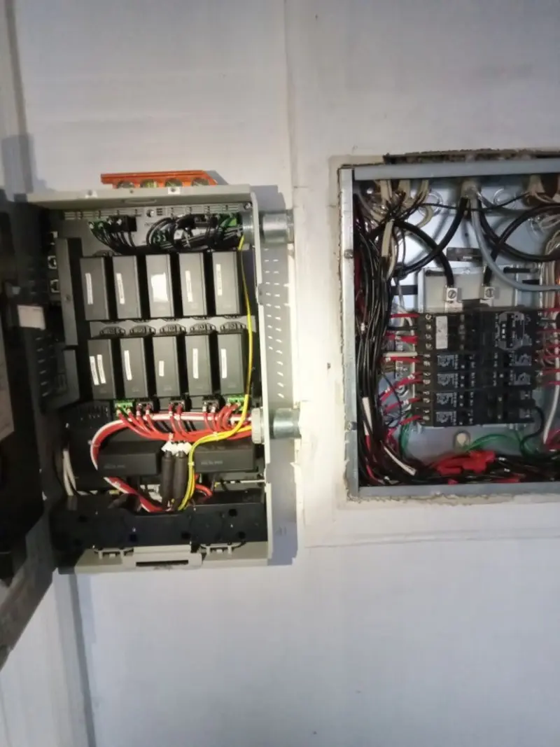Electrical panel upgrade completed for Security Camera Wiring in Mission Hills